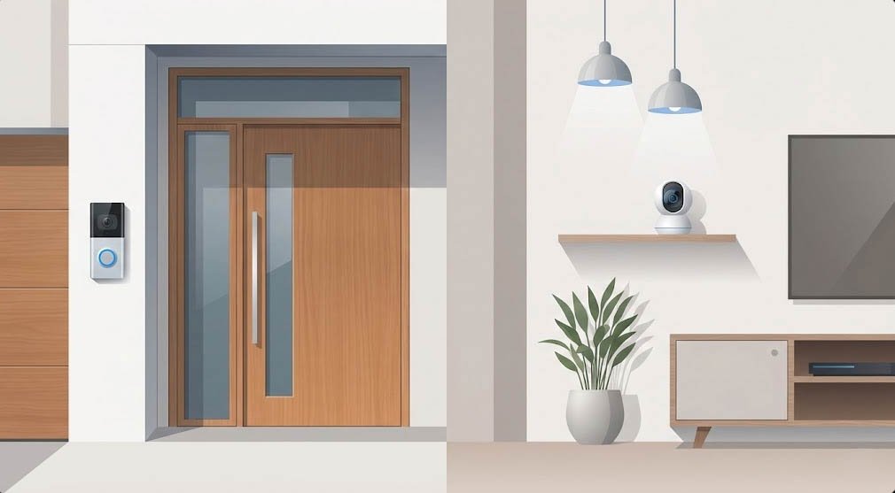 Comparaison entre sonnette vidéo connectée et caméra de surveillance connectée pour sécuriser l’entrée