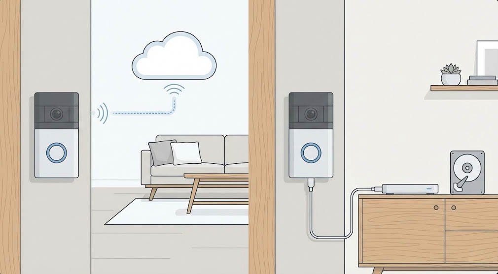 Stockage cloud vs stockage local pour sonnette vidéo connectée : comprendre les avantages et limites