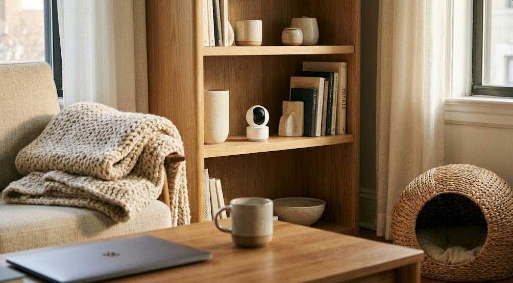Caméra intérieure connectée utile pour surveiller un appartement en cas d’absence